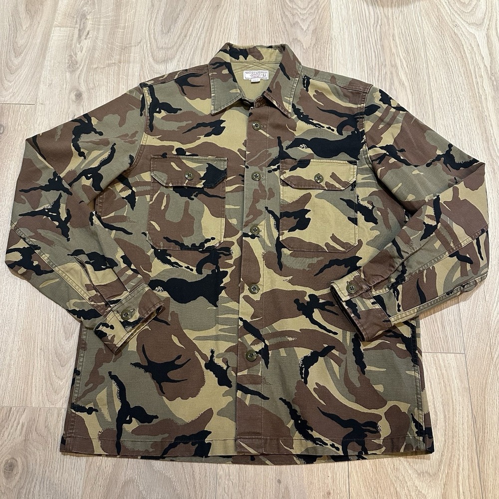 Wallace & Barnes X J.Crew Shirt Men's‎ Sz M Camo Workshirt Duck Canvas Military
